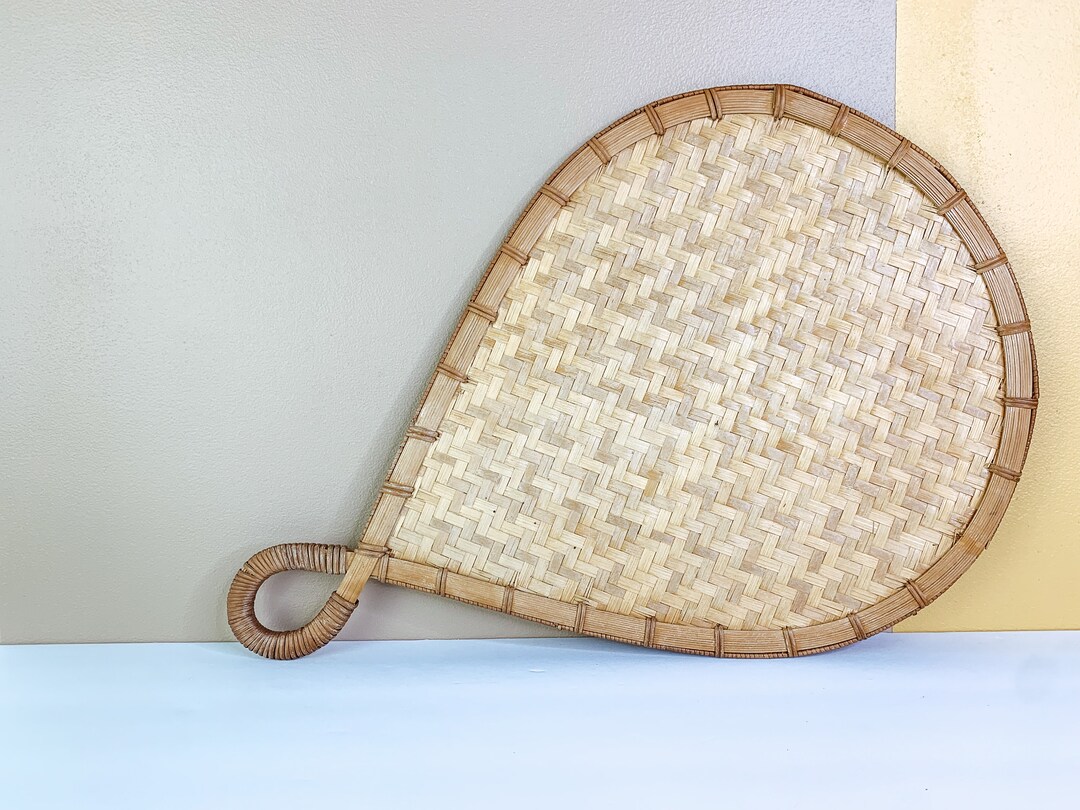 Large Decorative Vintage Wicker Wall Fan/wicker Wall Decor Etsy