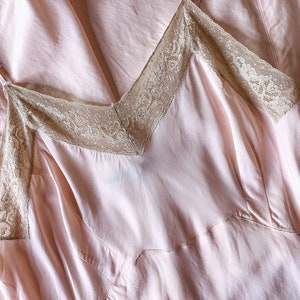 Vintage soft pink lingerie slip dress