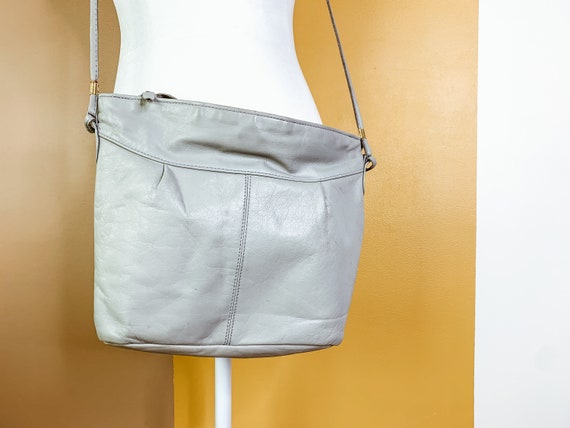 Vintage gray crossbody bag - image 1