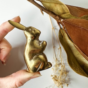 Brass Shelf Sitter Rabbits 