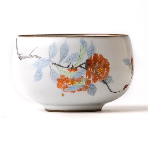 Moon White Glazed Painted Meditation shops Cup
