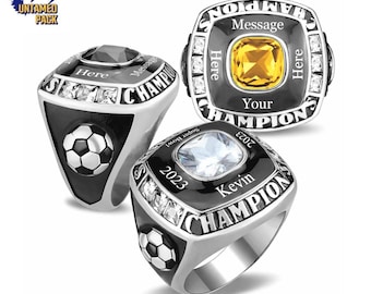 Personalized Soccer Championship Ring