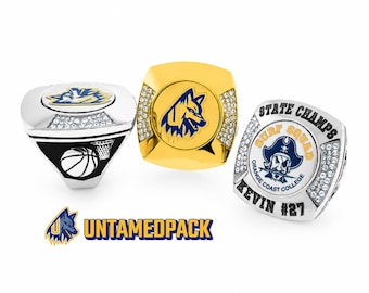 Basketball Premium XL Championship Ring - Use your own LOGO!
