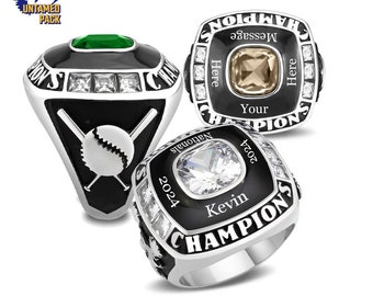 Bague de championnat de baseball/softball personnalisée