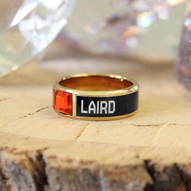 Customizable Team Ring | Personalized Keepsake With Engraved Team Name ...