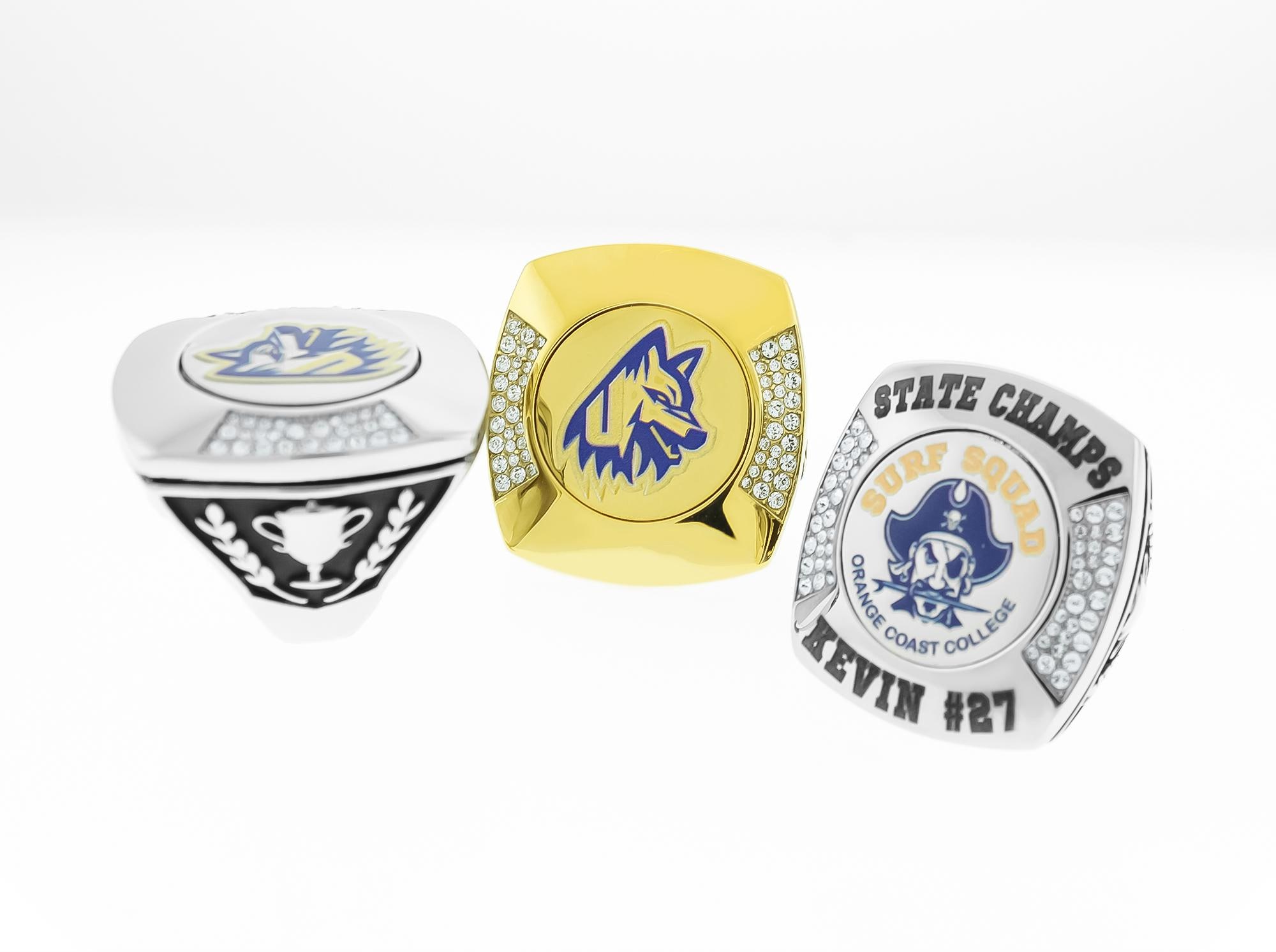 Gold Premium XL Championship Ring - Use your own LOGO!