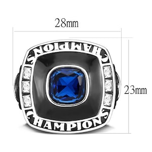 Bague de championnat avec texte et couleur personnalisés Football, baseball, basket-ball, esports, sports fantastiques, hockey, pom-pom girl NOUVELLE option or image 5