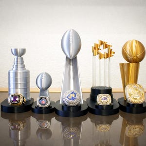Championship Ring Display Trophy - Football, Basketball, Hockey, Baseball