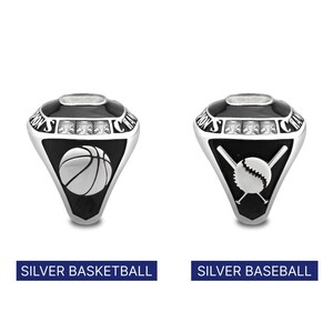 Custom Text and Color Championship Ring Football, baseball, basketball, esports, fantasy sports, hockey, cheerleader NEW Gold Option zdjęcie 8