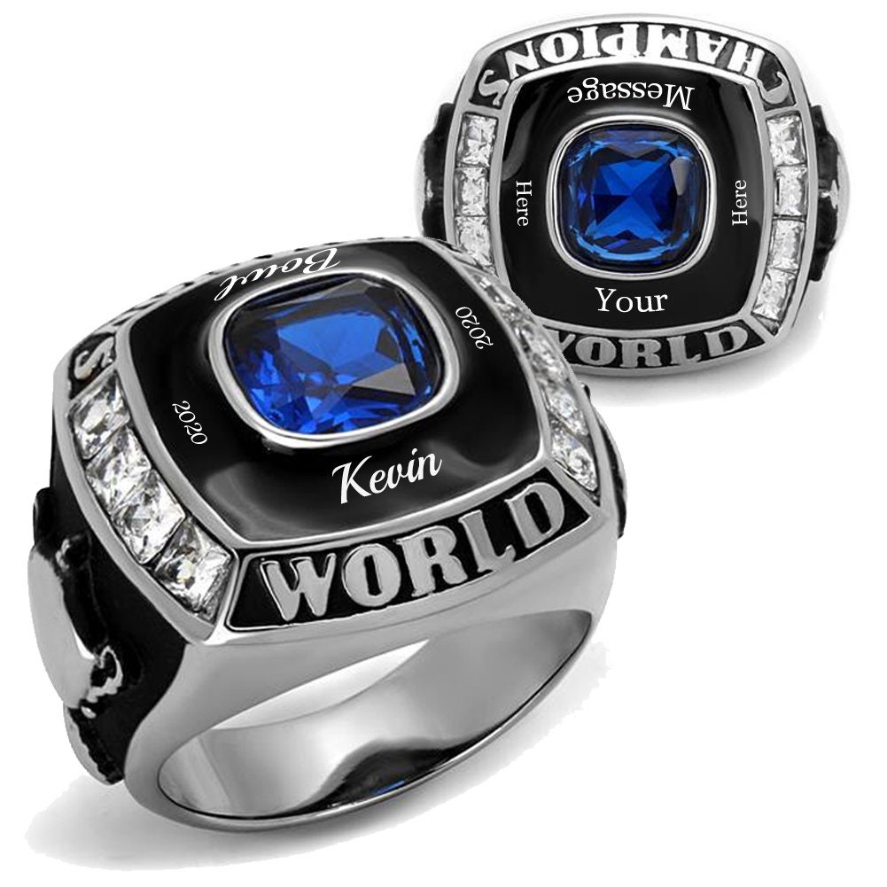 Personalized Custom World Champion Ring - Football, baseball, basketb…