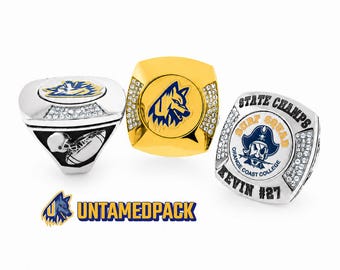 Football Premium XL Championship Ring - Use your own LOGO!