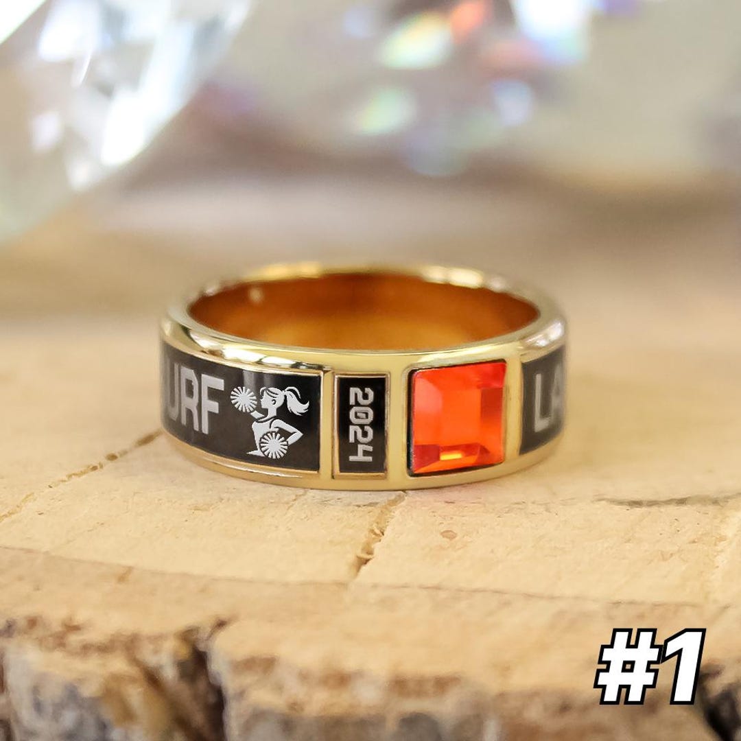 Custom Cheer Class Ring | Personalized Team Keepsake With Engraved Name ...