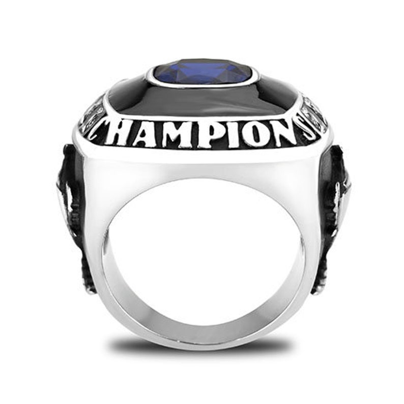 Dieser Ring mit benutzerdefiniertem Text und Farbe Football, Baseball, Basketball, Esports, Hockey, Cheerleader NEUE Gold-Option Bild 4