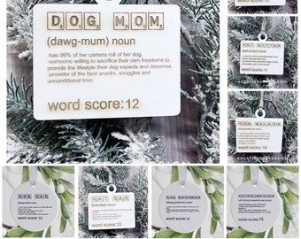 Scrabble Pet Definition Ornament: Dog Mom, Groomer, Walker (Digital PNG, JPG, SVG)
