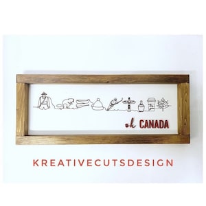 Kanada Line Art svg glowforge fertig Datei, Biber,Kanu,RCMP,Hauben,Hockey,Ahornblatt,Ahornsirup