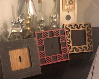 Leaning Ladder Frame SVG: Buffalo Plaid, Zen Design (Digital Cut File)
