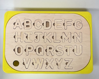 Ikea Trofast Alphabet A-Z puzzle SVG Storage lid sensory bin lid Flisat insert,