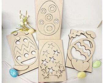 DIY Easter Egg Laser Cut File: Glowforge Paint Kit (SVG JPG)