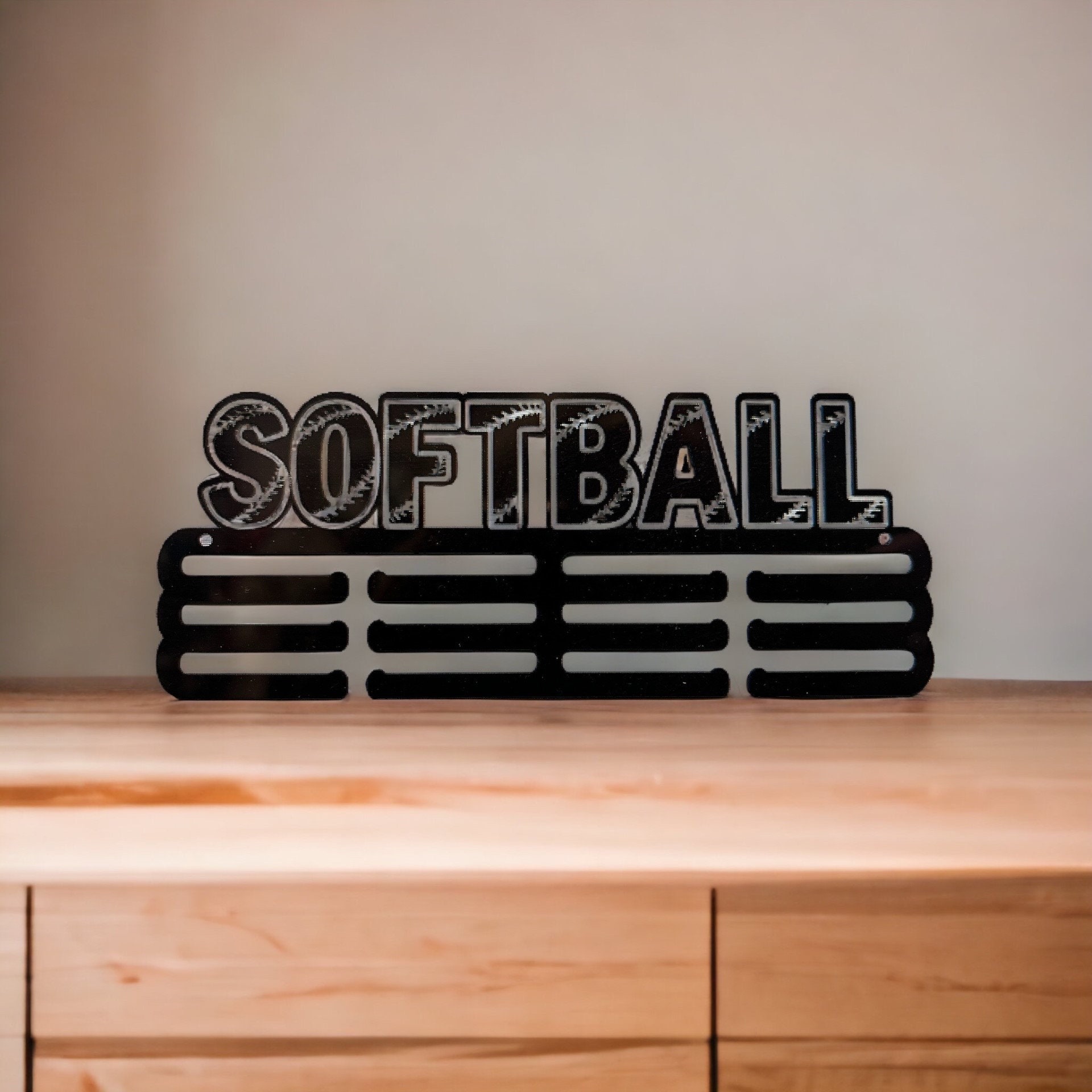 Medal Hanger Softball, Hardball Laser Digital Ribbon, Award