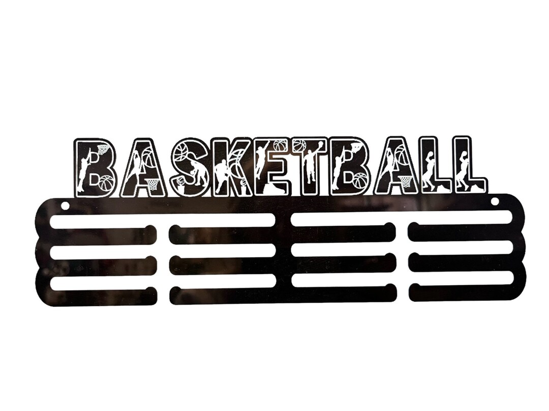 Basketball Medal Hanger Digital Svg Ribbon Holder Etsy