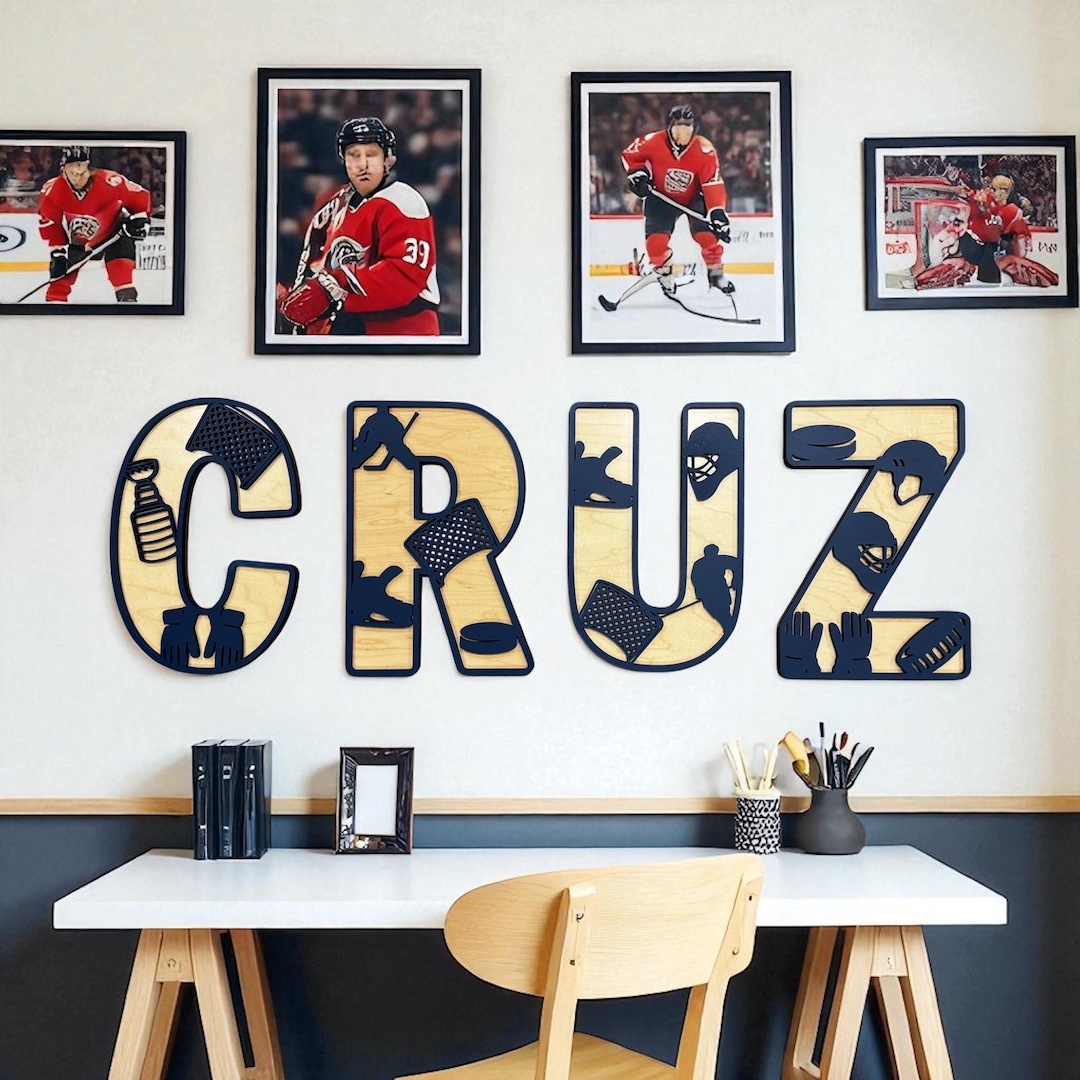 Hockey Alphabet Font SVG: NHL A-Z Letters, Numbers (digital File) - Etsy