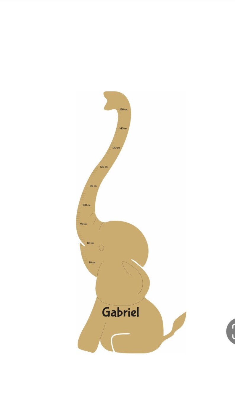 Elephant Growth Chart Ruler. Kids Nursery Height Measurement. Etsy