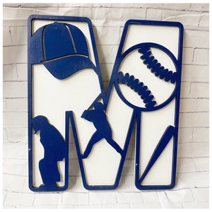 Fuente del alfabeto de béisbol de doble capa SVG JPEG, fuentes deportivas, letras de béisbol, archivo digital cortado con láser Glowforge, alfabeto completo A-Z