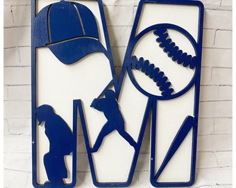 Baseball Font SVG: Dual Layer Sports Letters, Glowforge Ready (Digital File)