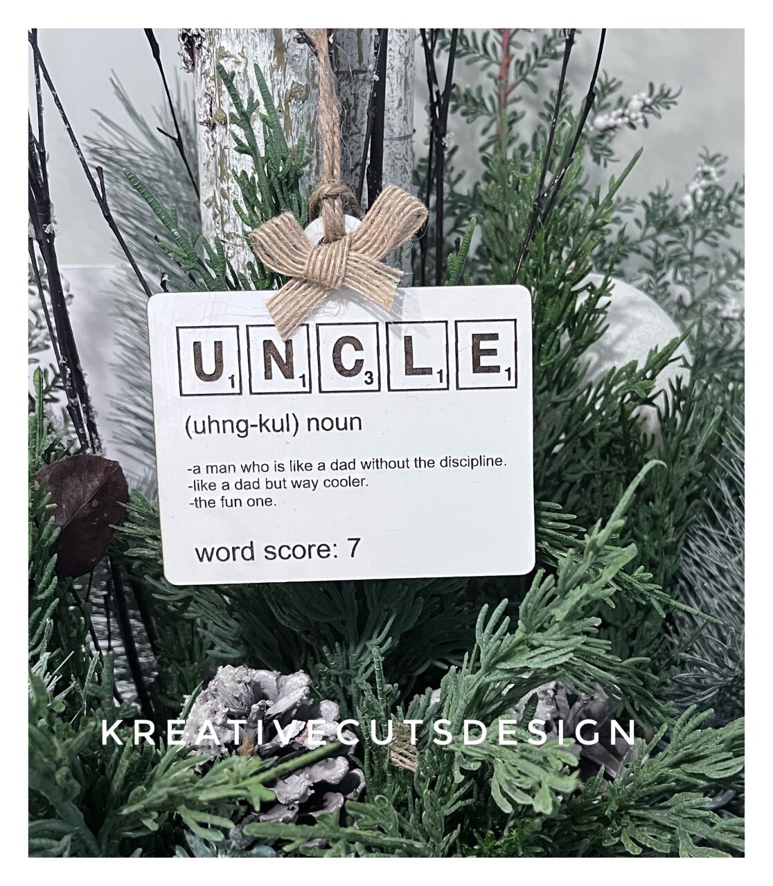 Scrabble Definitionuncle Laser Cut Ornament File Digital Png Etsy