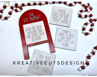 Interchangeable Mini Ladder Elf Report SVG Laser Cut File