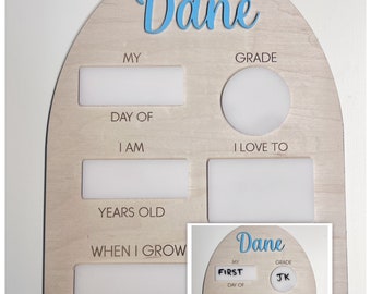 Back to school board svg digital Glowforge file, First day of school svg Laser cut file