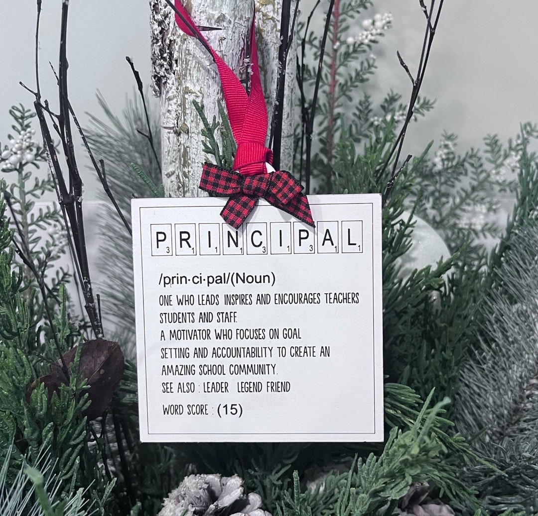 Scrabble Definition Principal Laser Cut Ornament File Digital Etsy