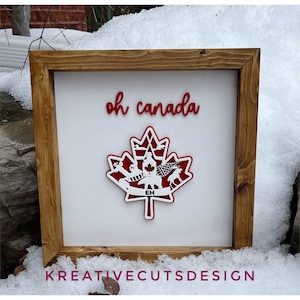 Canada Mapleleaf svg laser cut mandala glowforge ready digital file
