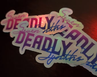 Seven Deadly Synths Holographic Sticker (Seven Deadly Synths Logo)