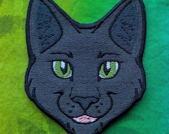 Black Cat Patch - Iron-On / Sew-On / Stick-On / Hook and Loop