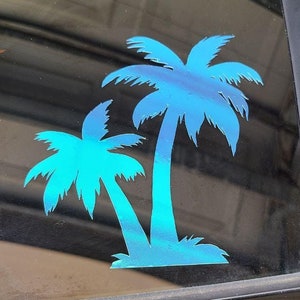 Calcomanía de vinilo con forma de palmera - Holográfica