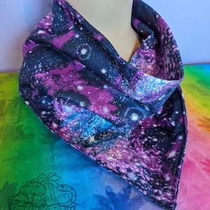 Glitter Galaxy Fursuit Bandana - Optional Name Embroidery