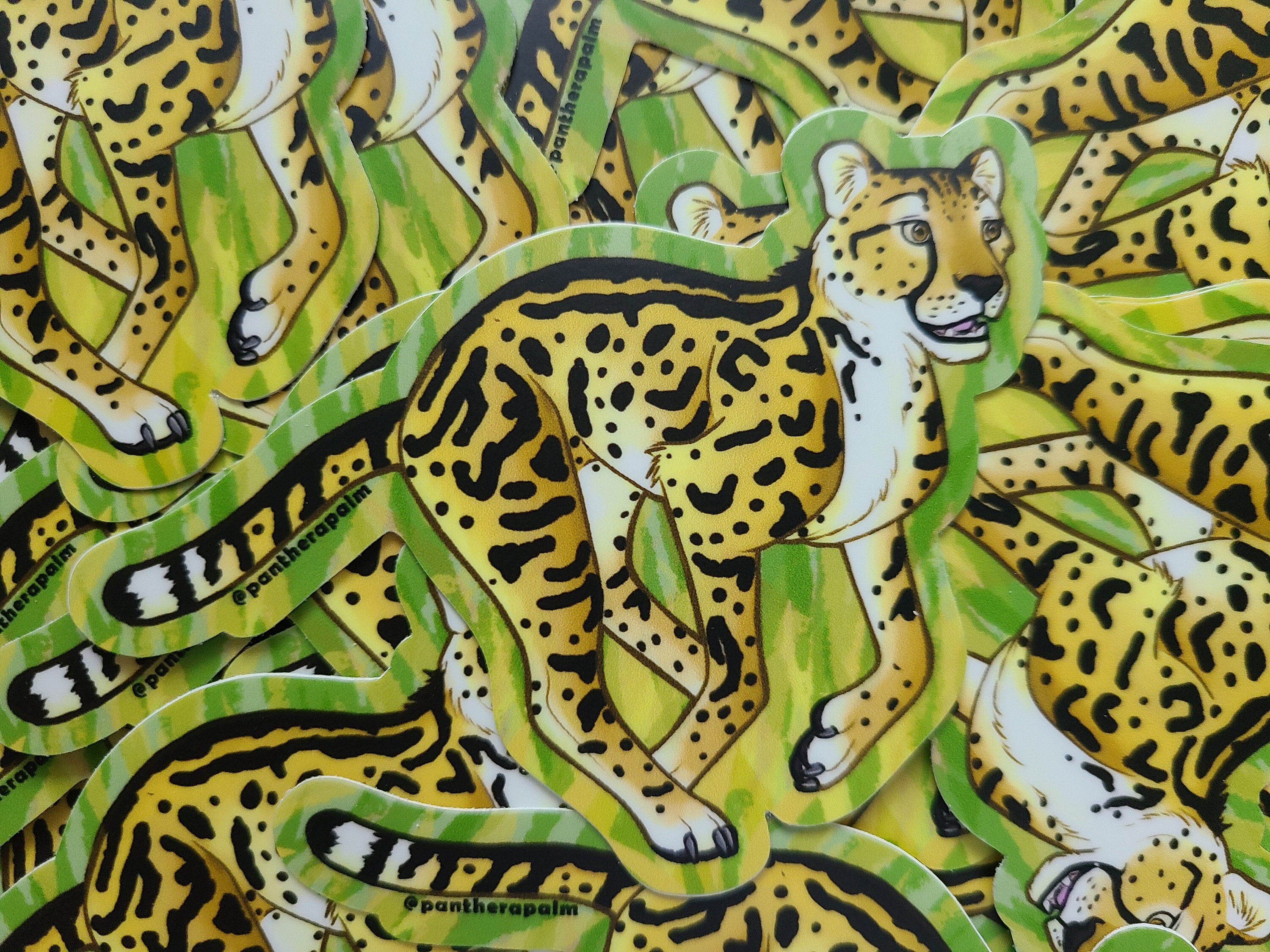 Autocollant Mural Guépard/léopard - Effet 3D Brillant, Personnalisable, Vinyle Haute Qualité