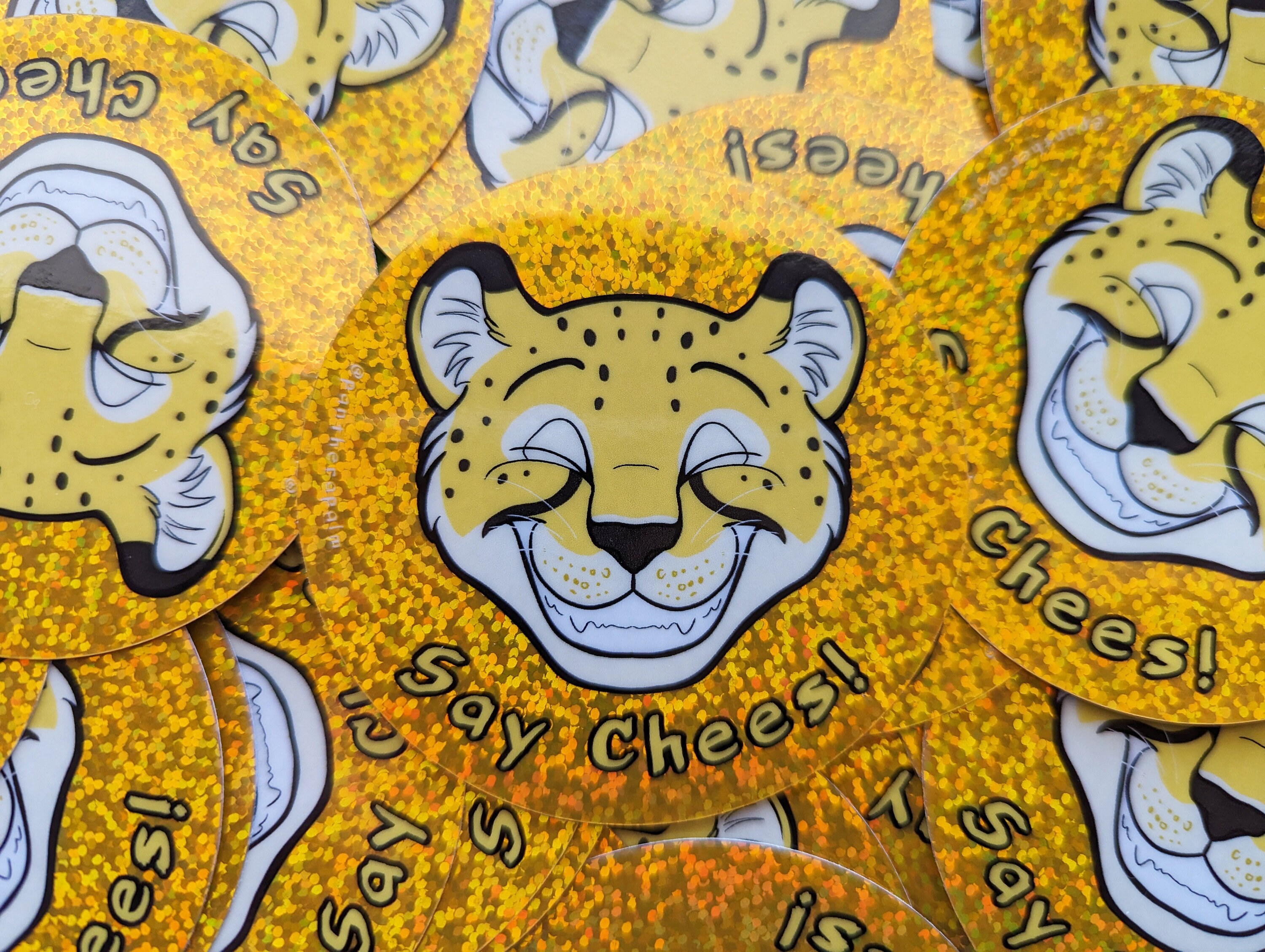 Say Chees! - 3" Stardust Vinyl Sticker