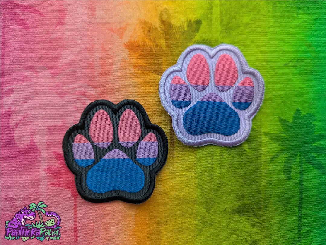 Bi Pride Paw Print Patch - Etsy