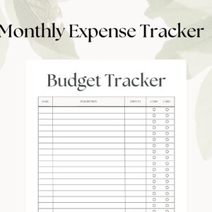 Maandelijkse uitgaventracker | Budgetplanner | Sjabloon | Digitale Planner | Afdrukbaar | PDF direct downloaden