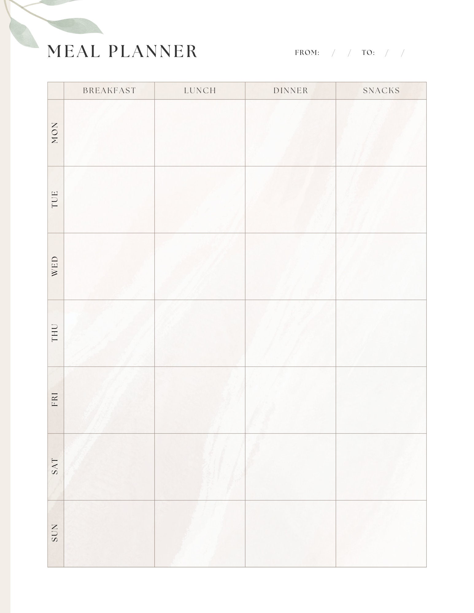 Weekly Meal Planner Bundle | Printable Shopping List (PDF Download) - Etsy