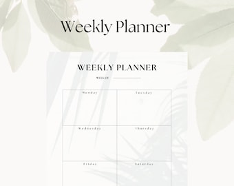 Minimalist Weekly Planner Printable | PDF Template (Instant Download)