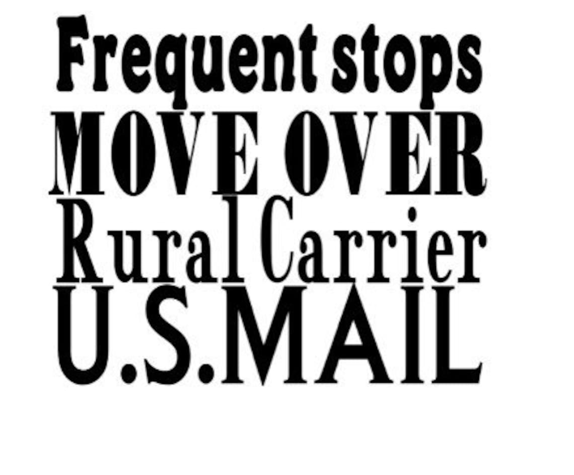 Vinyl rural carrier decals 4 for one price Usps | Etsy