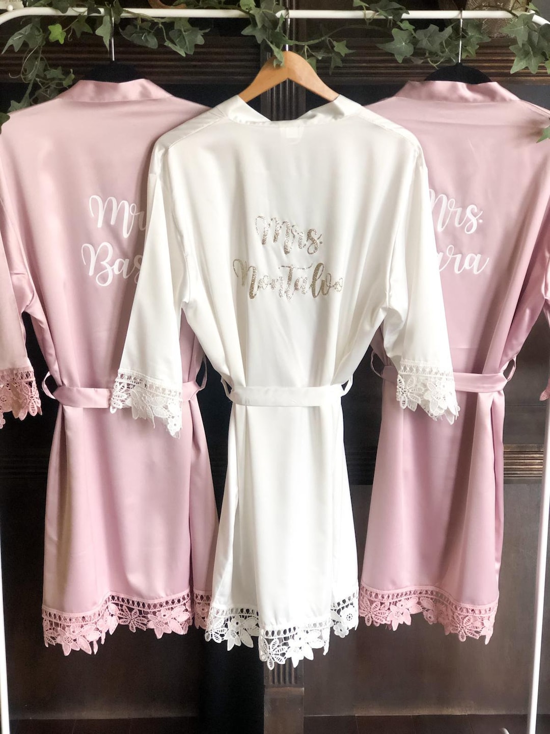 Personalized Bride Lace Robe, Custom Robe for Wedding - Etsy