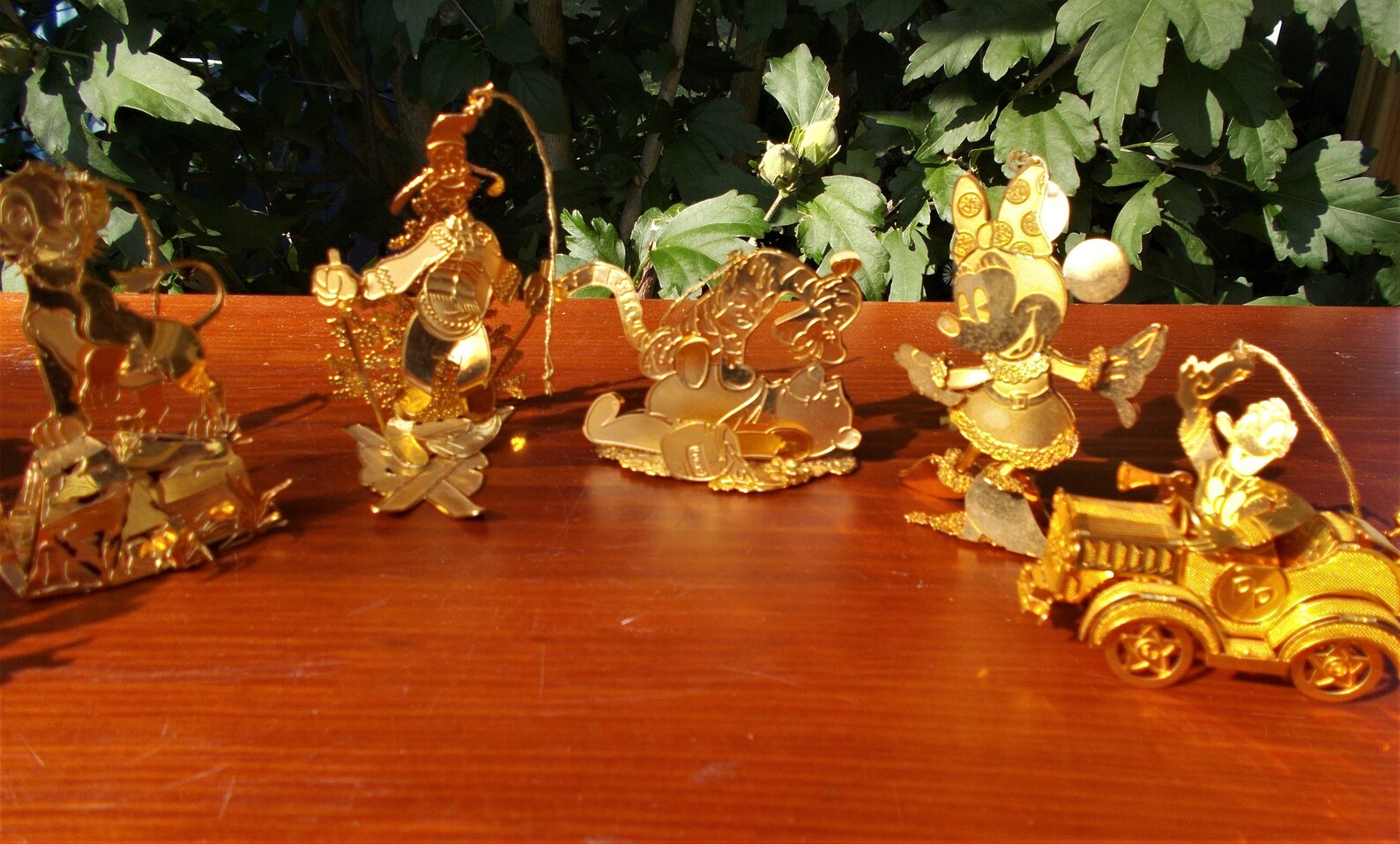 Vintage Disney Christmas Gold Ornament Collection Etsy