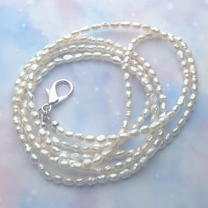 Freshwater Baroque Pearl Crossbody Phone Strap: Handmade Cellphone Lanyard