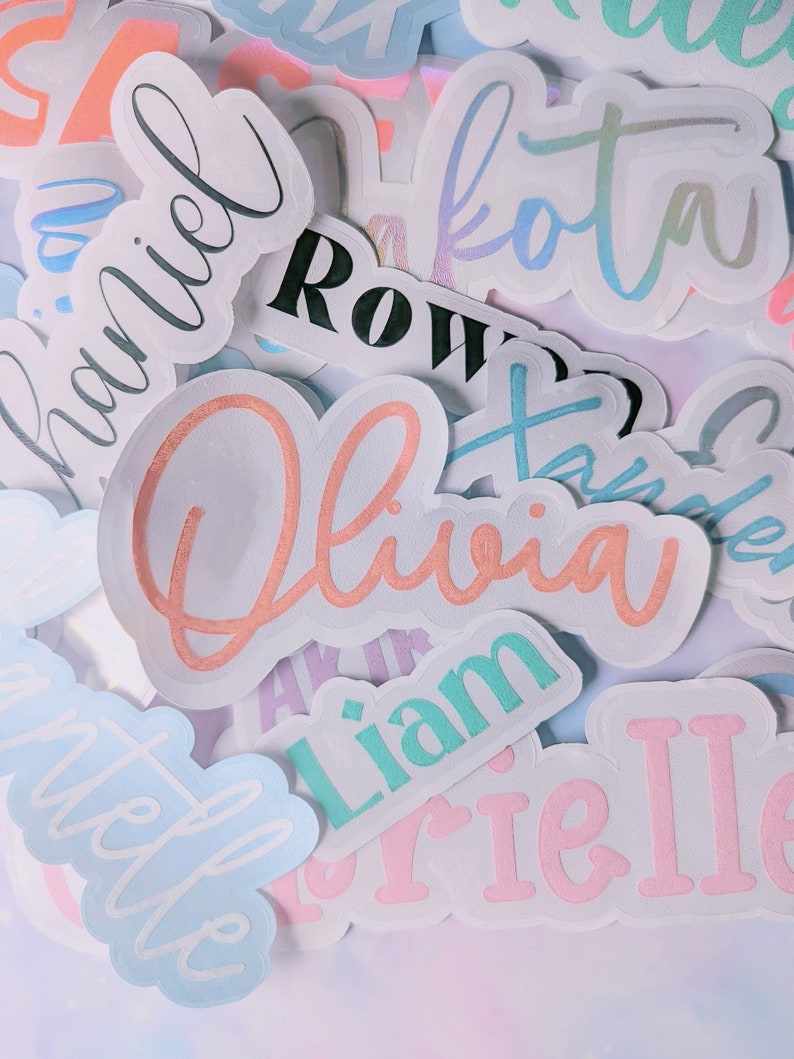 Custom Vinyl Name Decal Personalized Name Font & Color Etsy