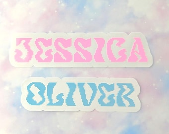 Pixel Gamer Tag Name Decal: Custom Retro Vinyl Sticker