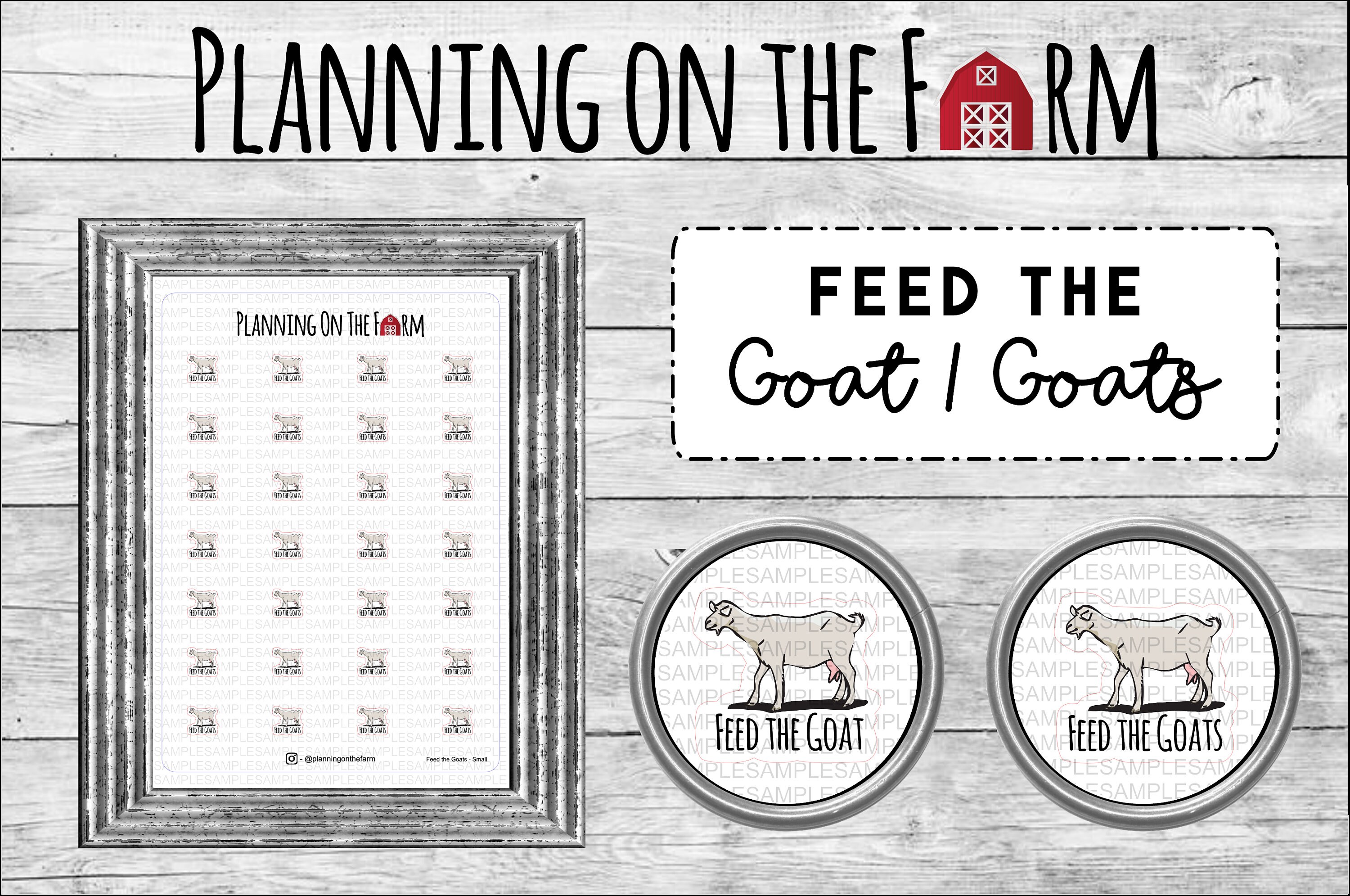 Feed the Goat Goats Farm Planner Stickers Farming - Etsy